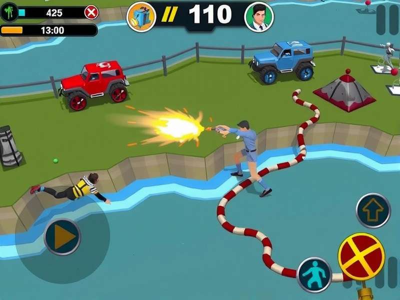 Intense cricket action in Blitzkrieg Ballers Blitzkrieg Ballers Gameplay Screenshot